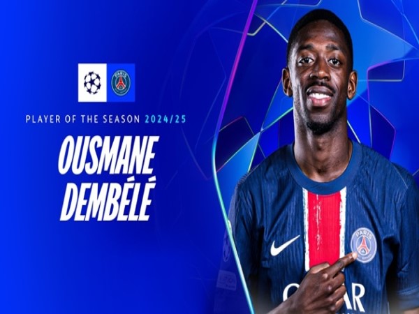 Tin C1: Dembele xuất sắc nhất Champions League 2024/25
