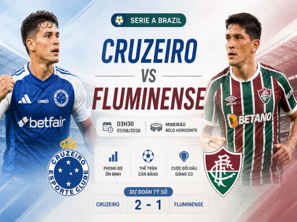 Dự đoán Cruzeiro vs Fluminense, nhận định tỷ số ngày 01/06